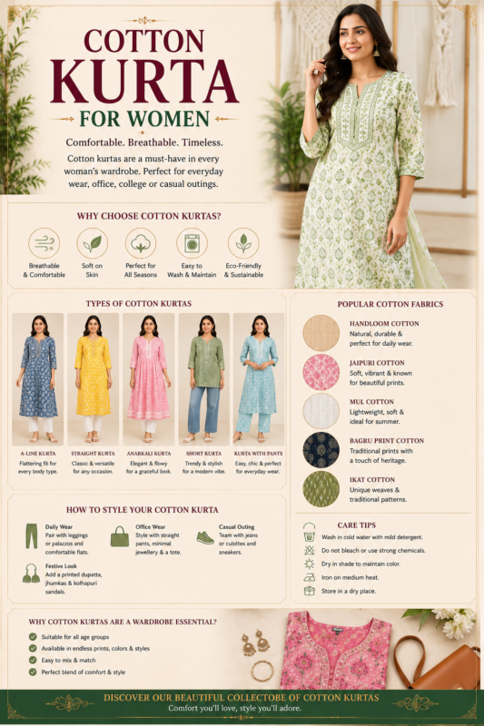 Cotton Kurta for Women: Best Choice for Summer