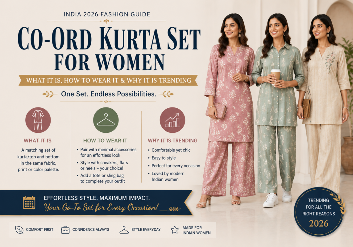 Co-ord kurta set for women