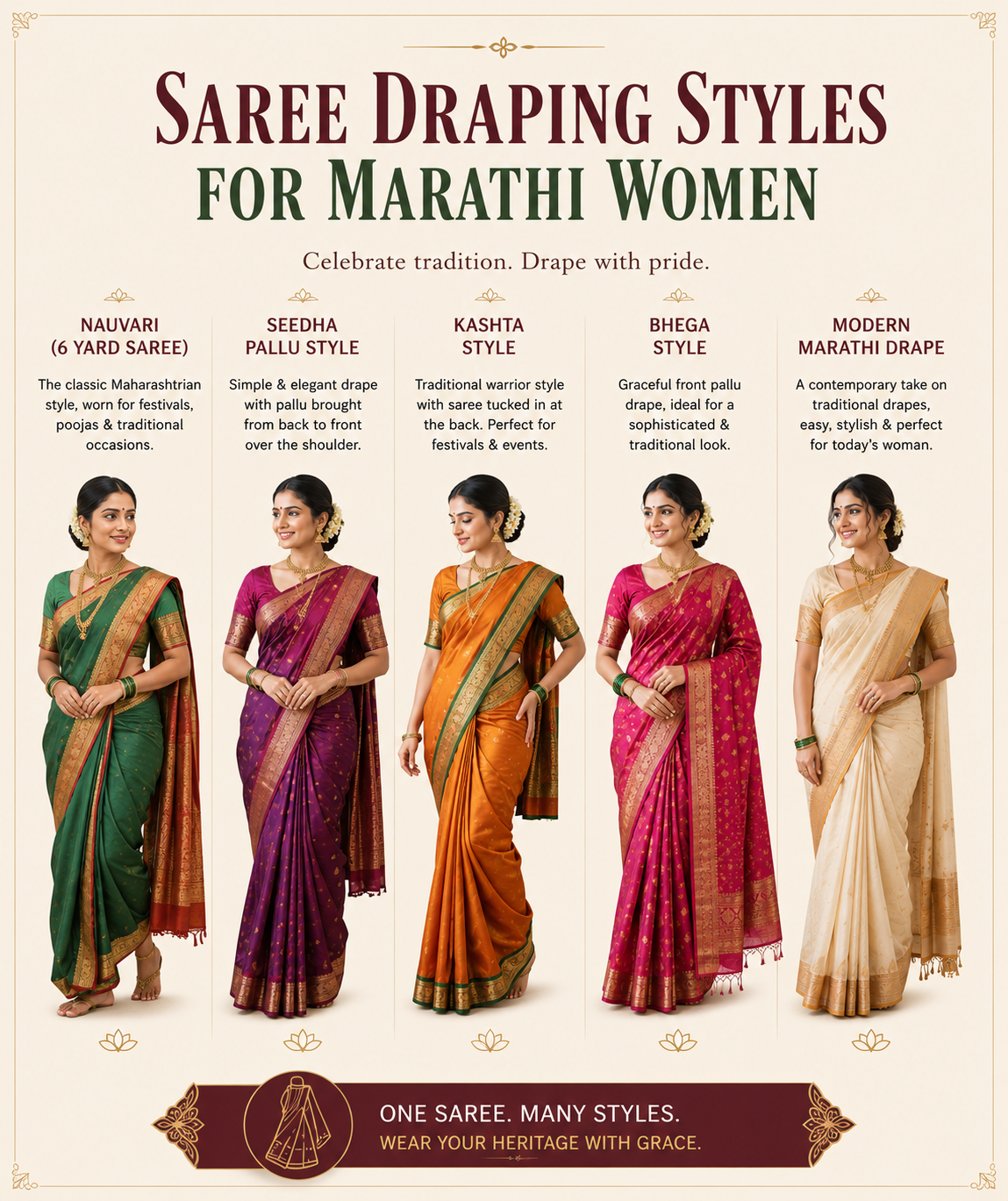 Saree drapping styles