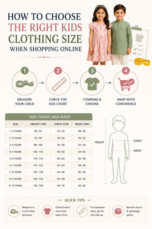 How to Choose the Right Kids Clothing Size When Shopping Online