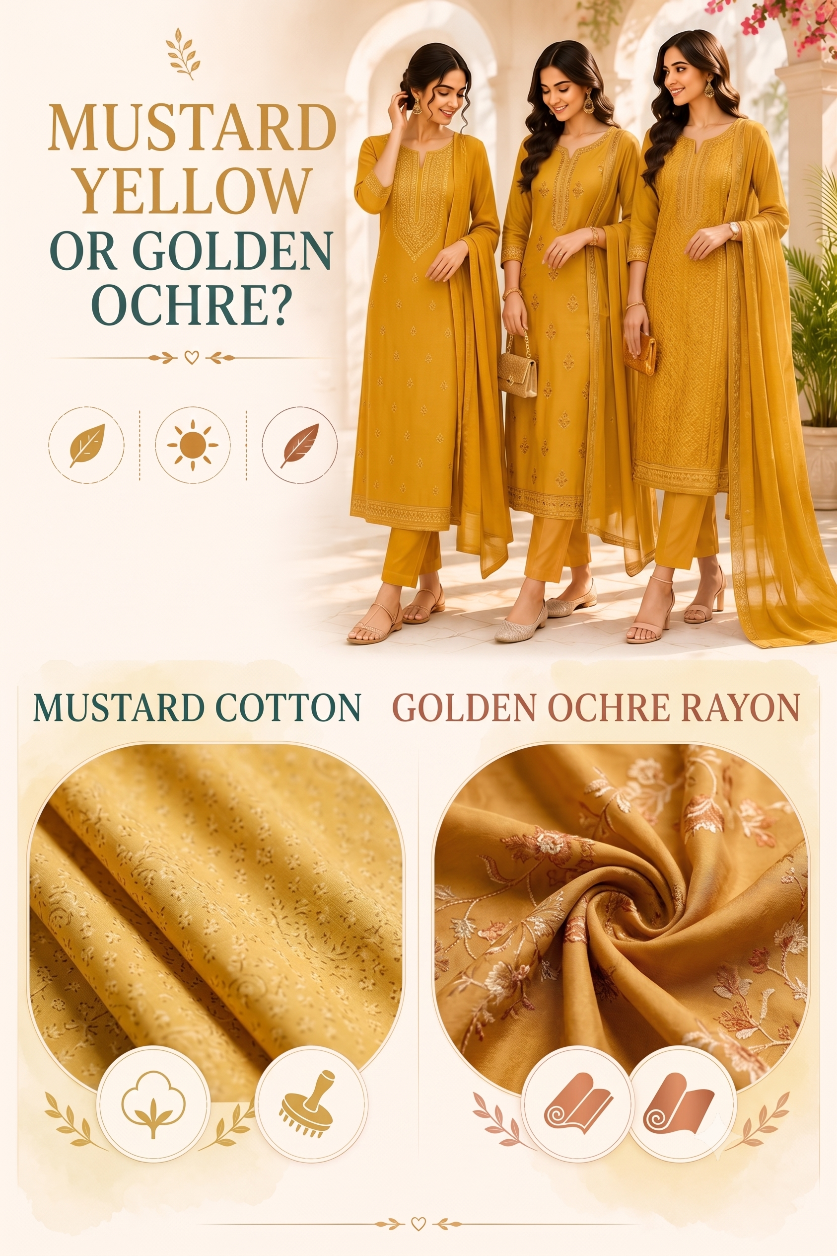 Mustard Yellow Indian Ethnic Wear